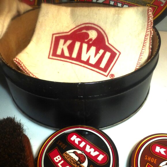 Vintage SHOE SHINE Wood Box & Norman Rockwell Water Resistant POLISH Kit Vintage - Picture 8 of 11